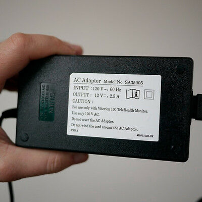 NEW SA35005 12V 2.5A AC Adapter FOR Viterion 100 TeleHealth Monitor